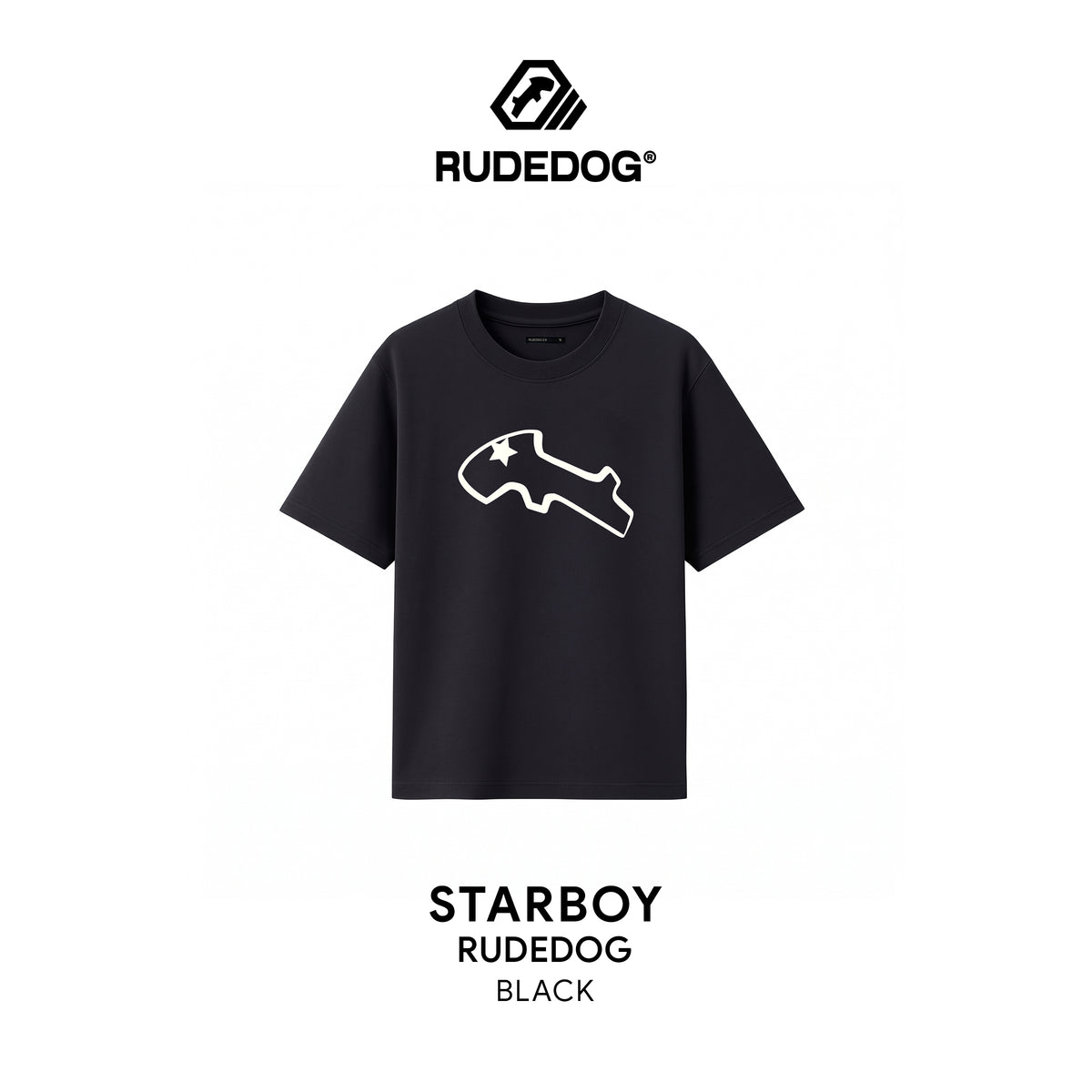 เสื้อยืด RUDEDOG STARBOY สีดำ