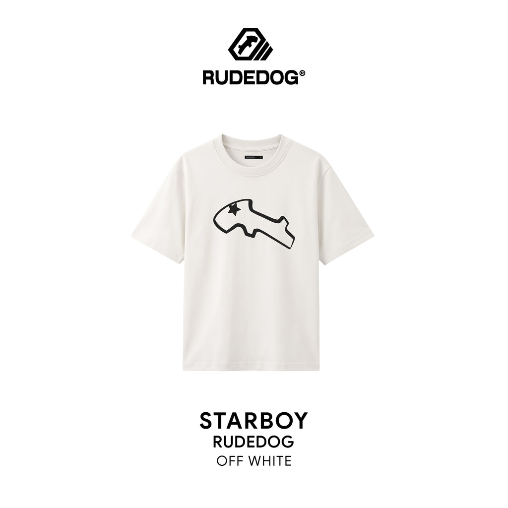เสื้อยืด RUDEDOG STARBOY สีขาวออฟไวท์