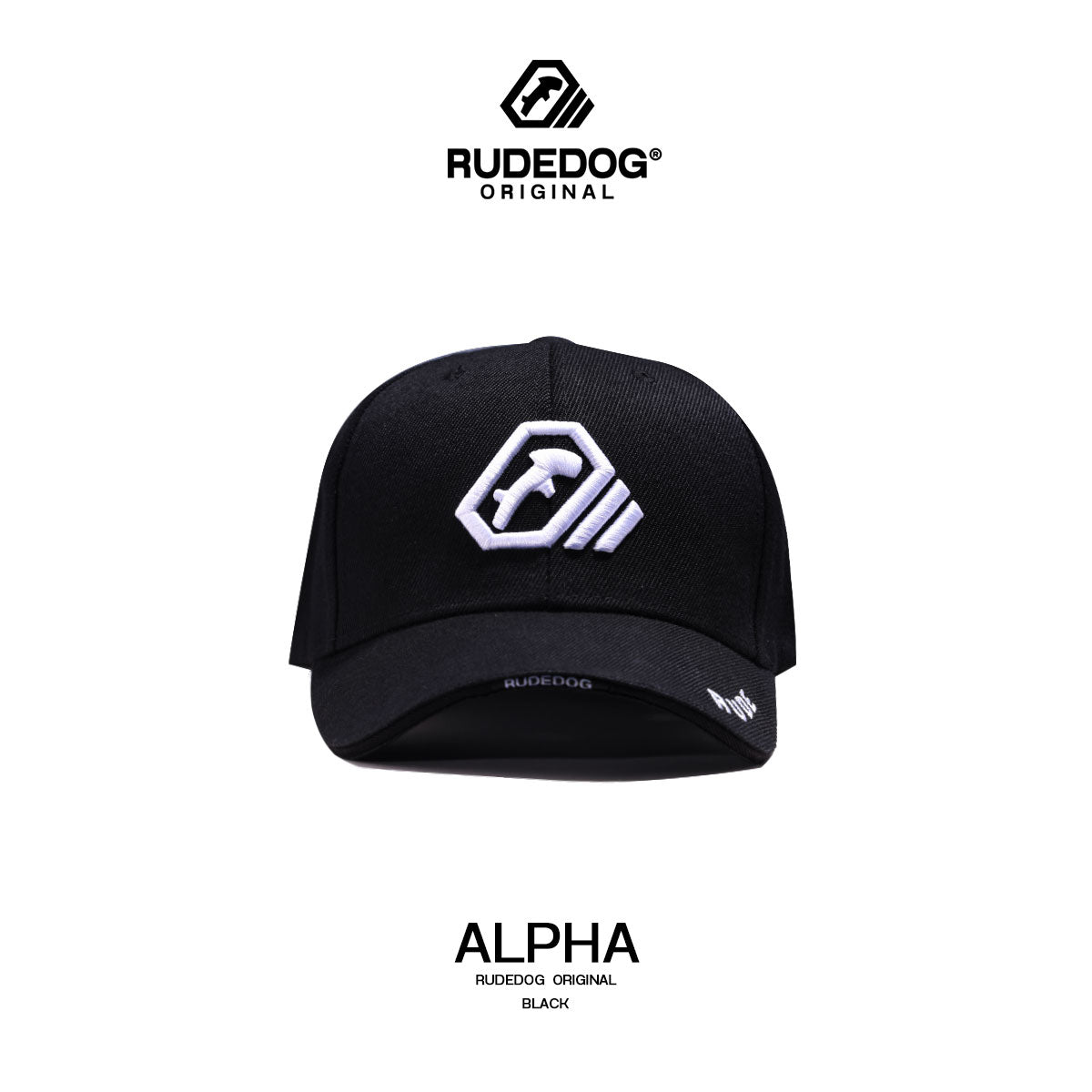 ALPHA CAP - ดำปักขาว