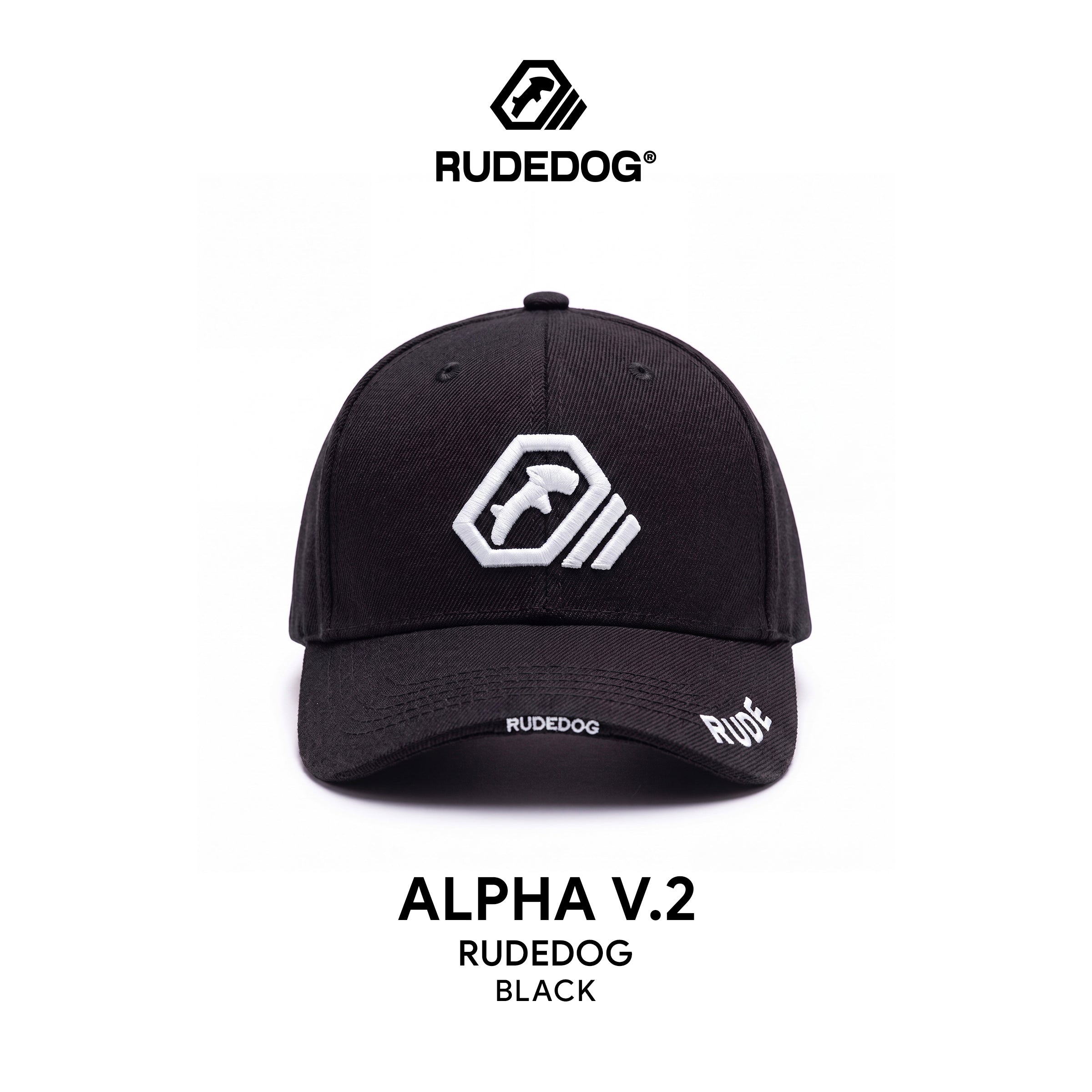 ALPHA CAP V2 - ดำปักขาว