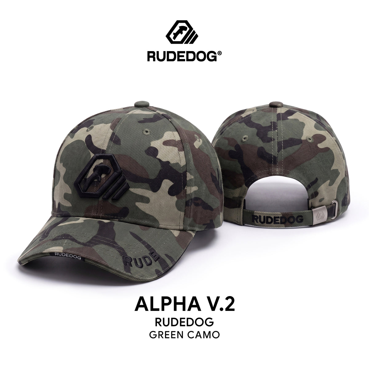 ALPHA CAP V2 - ลายพรางเขียว - SKU 906841