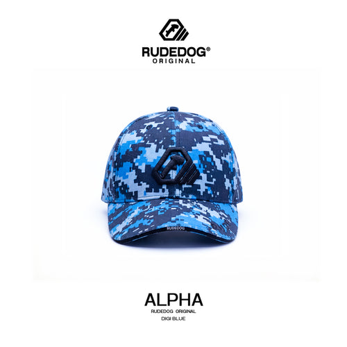 ALPHA CAP - ลายพรางดิจิทัลน้ำเงิน