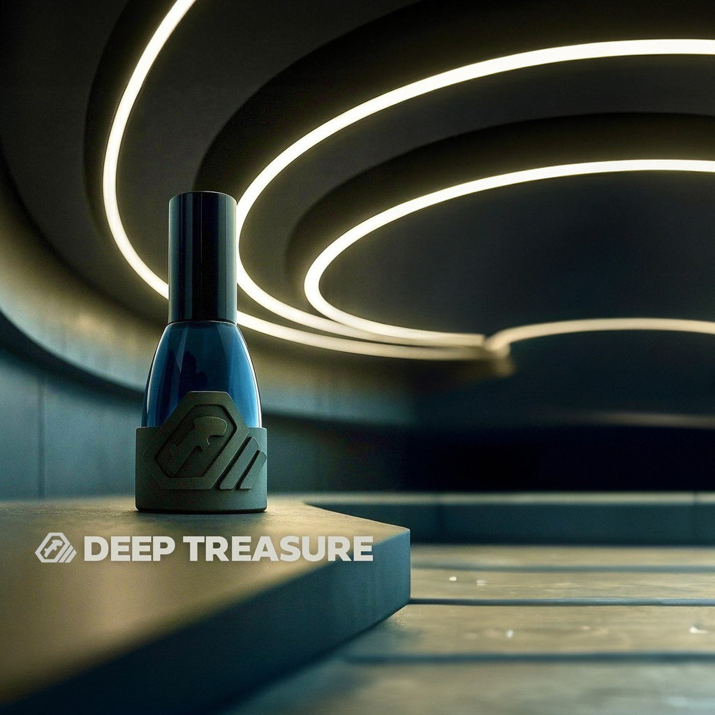 น้ำหอม RUDEDOG DEEP TREASURE ขนาด 10 ml ในฉากอุโมงค์แสงโค้ง